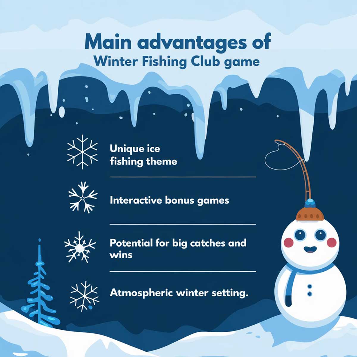 Winter Fishing Club slot game main features